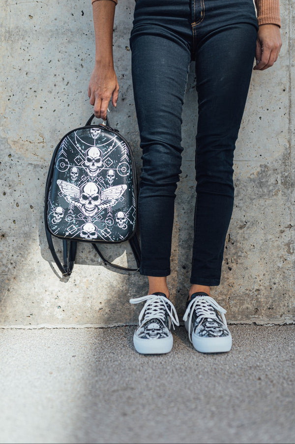 mumka-Bolso-mujer-Mochila Calaveras con Alas