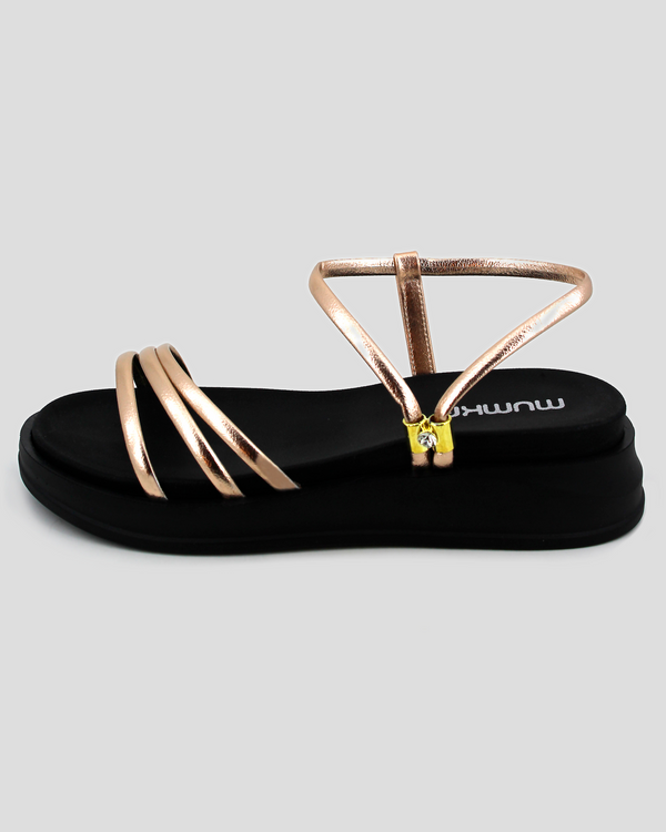 mumka-Calzado-mujer-Sandalias Plataforma Dorado